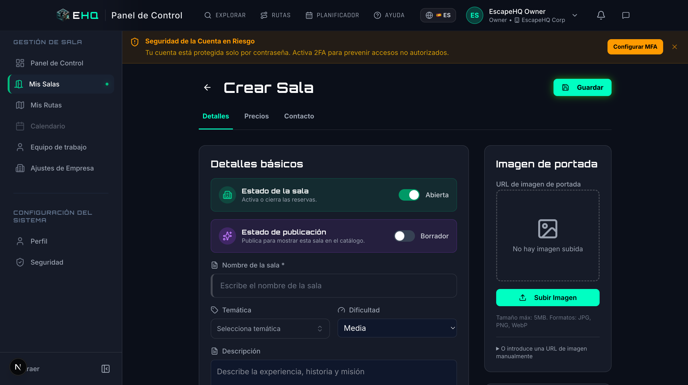 📸 ¿Qué es crear una Sala?